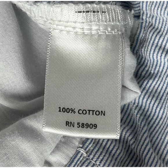 Class Club Modern Fit Striped Chino Shorts Boys 20 Blue White Adjustable Waist - Picture 4 of 8